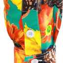 JOTOOK Mens Christmas Shirts Funny Turkey Thanksgiving Shirts Santa Claus Long Sleeve Button Down Shirt (M)