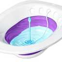 Electric Sitz Bath for Toilet Seat - Yoni Steam Seat -Portable Sitz Bath Tub for Hemorrhoids and Postpartum Care - Wide Seat - Deeper Bowl - Purple