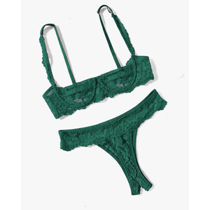 Avidlove Sexy Lingerie Set for Women Lace Bra and Panty Sets Underwire Push Up Lace Lingerie Set M