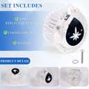 2 x Shower Handle. Compatible with Moen 100710 Series Thermostatic Single Bathtub and Shower Replacement Handle Kit. White and Black knob Inserts, 1-Piece Pack