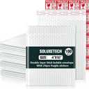 Bubble Mailers 4x10" 100 Pack and 24PCS Fragile Stickers White Thick Waterproof Padded Poly Envelopes Small Bubble Wrap Mailers Self Seal Shipping Bag for Mailing Jewelry Makeup Small Business#0, 4x10'' 30-100PC