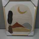 Living Room Wall Art Abstract Boho Simple Picture Minimalist Prints with Photo Frame for Modern Home Decor, Walls Framed Set of 6