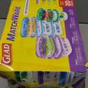 Glad GladWare Matchware Food Storage Containers, Value Pack - BPA Free Containers and Lids in a Variety of Sizes to Hold and Store Food - With Glad Lock Tight Seal, 20 Count (Multicolor)