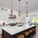 Black Pendant Lights Kitchen Island 2 Pack, Mini Crystal Chandeliers with Adjustable Height, Modern Pendant Lights Ceiling Lighting Fixtures for Kitchen Island, Dinning Room, Bedroom