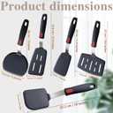 Silicone Spatula Set Turner, 5-Pack Spatulas for Nonstick Cookware, 600°F Heat Resistant Kitchen Cooking Utensils Set for Egg, Pancake Fish Sticky Baking Dishwasher Safe