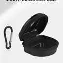 2 x Mouth Guard Case with Zipper, Portable Carrying Retainer Mouthguard Case for Youth Football, Breathable Mouth Guard Boxing with Climbing Clip, Travel Storage Adult & Youth Sizes Black