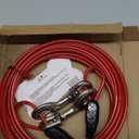 Petest 30ft Tie-Out Cable with Crimp Cover for Heavy Dogs Up to 125 Pounds Black & Red