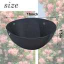 3PCS 16 Inch Round Hanging Basket Liners Fabric Hanging Plant Liners Non-Woven Planter Liners Black Felt Liners Replacement Inserts for Hanging Baskets Outdoor Plants - Avoid Bird Nesting