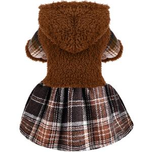 Dog Sweater Puppy Clothes for Small Dogs Boy Girl Pet Hoodies for Dogs Cold Weather Doggie Coats Fall Doggy Sweatshirt for Chihuahua Yorkie Cat Outfits (Brown, Medium) (Medium (Chest 17in ))