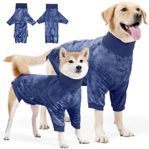 Dog Surgery Suit Tie Dye Female Male Dogs Spay Recovery Suit Alternative to Cone for Small Medium Dogs Prevent Licking Wounds After Surgery (Blue) XS