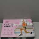 Pilates Bar Kit with Resistance Bands, Multifunctional Yoga Pilates Bar with Heavy-Duty Metal Adjustment Buckle, Portable Home Gym Pilates Resistance Bar Kit for Women Full Body Workouts (Pink)