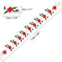 PATIKIL Wedding Car Flower, Artificial Flowers Bouquet Set Wedding Car Decoration for Decoration Handle Ornament Supplies Party, White, Red