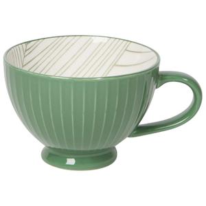 Now Designs 14oz Textured Latte Mug, Elm Green