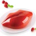 Silikomart Bacio (Kiss) Silicone Mold, Flexible Lip-Shaped Mold with 3D Technology for Baked and Frozen Desserts, Easily Unmolds, Oven, Microwave, Freezer and Dishwasher Safe, Made in Italy
