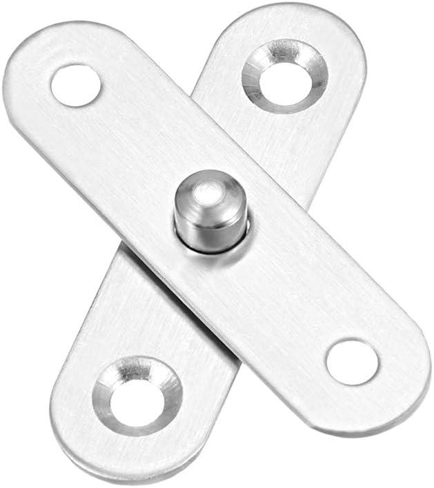 uxcell 8 Sets Stainless Steel 360 Degree Rotating Door Pivot Hinge 57mm x 16mm