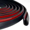 Rubber Edge Trim Black, U Channel Rubber Seal Strip with Self-Adhesive Tape, Metal Edge Protector Fit for 0.15", 10Ft (118in)