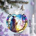 Stained Glass Ornament, Christmas Ornaments, Christmas Decorations for Tree, Holiday Decor, Holiday Party Gifts, Gift Ideas & Xmas Gift - Witch