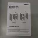 Homieasy Mini Fridge Cabinet Stand with Power Outlet, Coffee Bar Cabinet with Mini Fridge Space, Bar Stand with Microwave Shelf with Wine Rack for Kitchen, Dorm, Rustic Brown