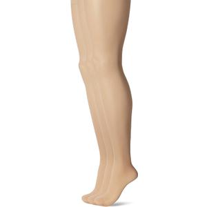 No Nonsense womens Great Shapes Active Sheer Tight With Graduated Compression (Beige Mist - 3 Pair Pack)