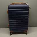 Coolife Suitcase Set 3 Piece Luggage Set Carry On Hardside Luggage with TSA Lock Spinner Wheels (Navy, 3 piece set (DB/TB/20))