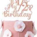 It's My 1/2 Birthday Cake Topper, Half Way to One, Sweet 6 Months, Happy 1/2 Birthday Party Decorations Supplies for Girls