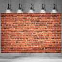 Red Brick Wall Backdrop Vintage Old Brick Wall Background for Photography Newborn Baby Girls Adults Portrait Baby Shower Wedding Photography Background Photo Video Studio Props 7x5ft