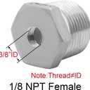 Joywayus Stainless Steel Hex Head Bushing Reducer Pipe Fitting 3/4 NPT Male 1/8 NPT Female