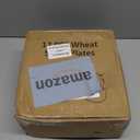 12 Pcs Unbreakable Deep Dinner Plates Set, 10 inch Reusable Plastic Wheat Straw Plates, Microwave and Dishwasher Safe Plate for Kitchen, Lightweight Plate for Dessert, BPA Free, Dark Green