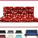 DANGHOOGY Porch Swing Cushions, Waterproof Outdoor Swing Cushions for Patio Furniture with Backresk, 2-3 Seater Thickened Patio Swing Replacement Cushion 6040" (Red Floral)