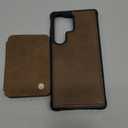 Compatible with Magsafe for Samsung Galaxy S25 Ultra Wallet Case Magnetic Card Holder, RFID Blocking 2 in 1 Detachable Kickstand Shockproof Case for Women Men, Brown