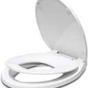 Round Toilet Seat with Built-In Toddler Training Seat