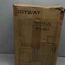 Joyway 20in Carry On Luggage with Cup Holder and USB Port, 25% Expandable Capacity, Smart Suitcase with Anti Slip Wheels and Backpack, Perfect for Men and Women 3 Piece Set White