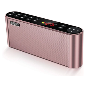 Antimi Bluetooth Speaker,FM Radio Player,MP3 Player Stereo Portable Wireless Speaker Drivers with HD Sound, Built-in Microphone, High Definition Audio and Enhanced Bass(Black) (Pink)