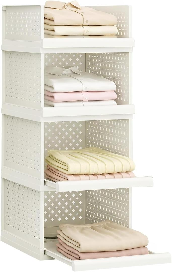 Storage Drawers, 12.8" wide Cupboard Organiser, Bathroom Stackable Shelf