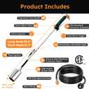 Propane Weed Burner Torch Kit, Heavy Duty Weed Torch with 40" Long Arm, Piezo Self-Igniter, 10FT CSA Hose for 1lb100lb Tank, Flamethrower for Weed Burning, Ice & Snow Melting, Roofing, BBQ