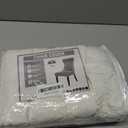 Wingback Chair Covers, Velvet Stretch Tufted Wingback Chair Cover Slipcover, Reusable Protector Arm Dining Chairfor Dining Room Banquet Home Decor, Machine Washable (White, Set of 4)