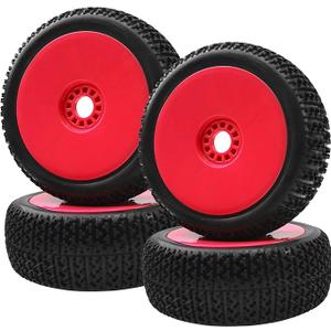 Dantenron 1/8 RC Off Road Racing Truck Tires OD 5.51" and Wheels Rims 17mm Hex for 1:8 Buggy Truck Car Traxxas Arrma Kraton Typhon 6S 3S Talion 6S Losi 8ight HPI Vorza Flux Kyosho Hobao 4PCS (Red) Dantenron 1/8 RC Off Road Racing Truck Tires OD 5.51" and Wheels Rims 17mm Hex for 1:8 Buggy Truck Car Traxxas Arrma Kraton Typhon 6S 3S Talion 6S Losi 8ight HPI Vorza Flux Kyosho Hobao 4PCS (Red)