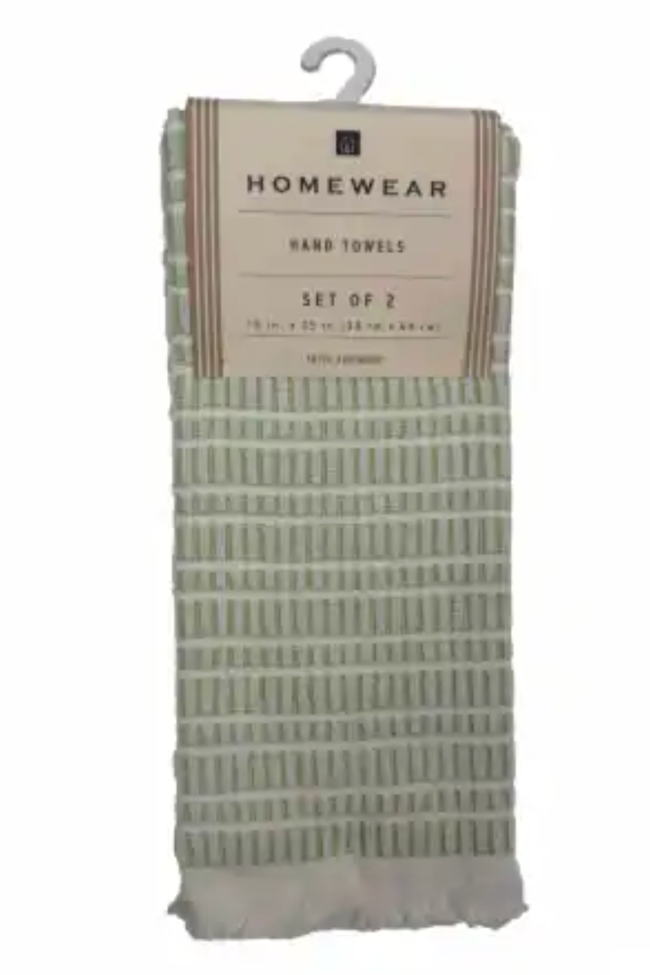 Home Wear Hand Towels Set of 2, 15x25