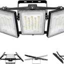 LED Flood Light Outdoor, 300W 30000lm 3000K Warm White IP66 Waterproof, Commercial Parking Lot Light,3 Heads for Yard Street Stadium House Floodlight Bright Security Lights for Outdoor Area