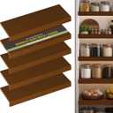 Bamboo Wire Shelf Covers, 34" W x 12" D, 5-Pack, Walnut