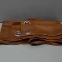 NICETOWN Gold Brown Sleek Blackout Curtains 48 inches Length for Small Windows, Noise Reducing and Block Draft Panels for Door Doorway Laundry Office Luxury Decor Theme (2 Panels, W42 inches Wide)