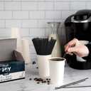 Crystalware, Plastic Stir Straw, Sip Stirrer, For Coffee and Cocktail, 7 1/2 Inches 1000/Box, Black