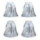 Aspen Creative 23166-3 Traditional Smokey Alabaster Bell Ceiling Fan Replacement Glass Shade, 2-1/8" Fitter, 4-3/4" Diameter x 4-1/2" Height 3 Pack