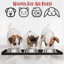 DogBuddy Dog Food Mat  Waterproof Dog Bowl Mat for Food and Water, Silicone Pet Feeding Mats for Floors, Non-Slip Placemat with High Edges for Dogs Bowls, Puppy Essentials (Small: 19"x12", Black)