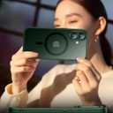 SPIDERCASE Magnetic for iPhone 16 Plus Case,with 2 Pcs [Tempered Glass Screen Protector] Translucent Matte Back Slim Shockproof Protective Phone Case for iPhone 16 Plus 6.7'',Green