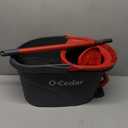 O-Cedar EasyWring Microfiber Spin Mop, Bucket Floor Cleaning System, Red, Gray, Standard