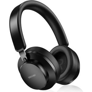 Over Ear Headphones Wireless Bluetooth, Noise Cancelling Headphones Bluetooth with Microphone, Cancelling Wireless Headphone Over Ear, 65h Playtime, Clear Calls, Comfort Fit For Travel (Black)