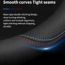 Deer Route Custom-Fit for Toyota Steering Wheel Cover, Premium Leather Car Steering Wheel Cover with Logo, Non-Slip, Breathable, for