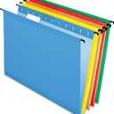 Pendaflex SureHook Reinforced Hanging Folders, Letter Size, Assorted Colors, 20 per Box (6152 1/5 ASST) (Assorted Colors)