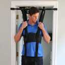 Sit and Decompress Back Stretcher 3 Minutes A Day Lumbar Traction Spinal Decompression - Inversion Table Alternative (Medium Harness No Bar)
